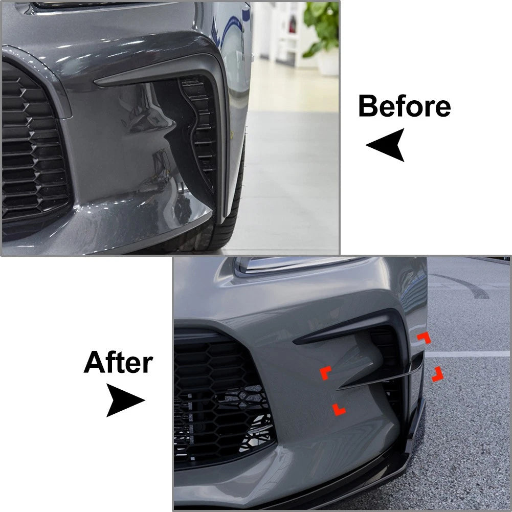 Glossy Black Front Bumper Side Air Vent Trim Cover For Toyota GR86 2022-2025