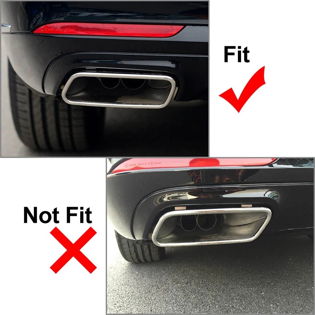 Exhaust Muffler Pipe Tip Tailpipe Cover Trim Fit Benz S Class W221 W222 10-17