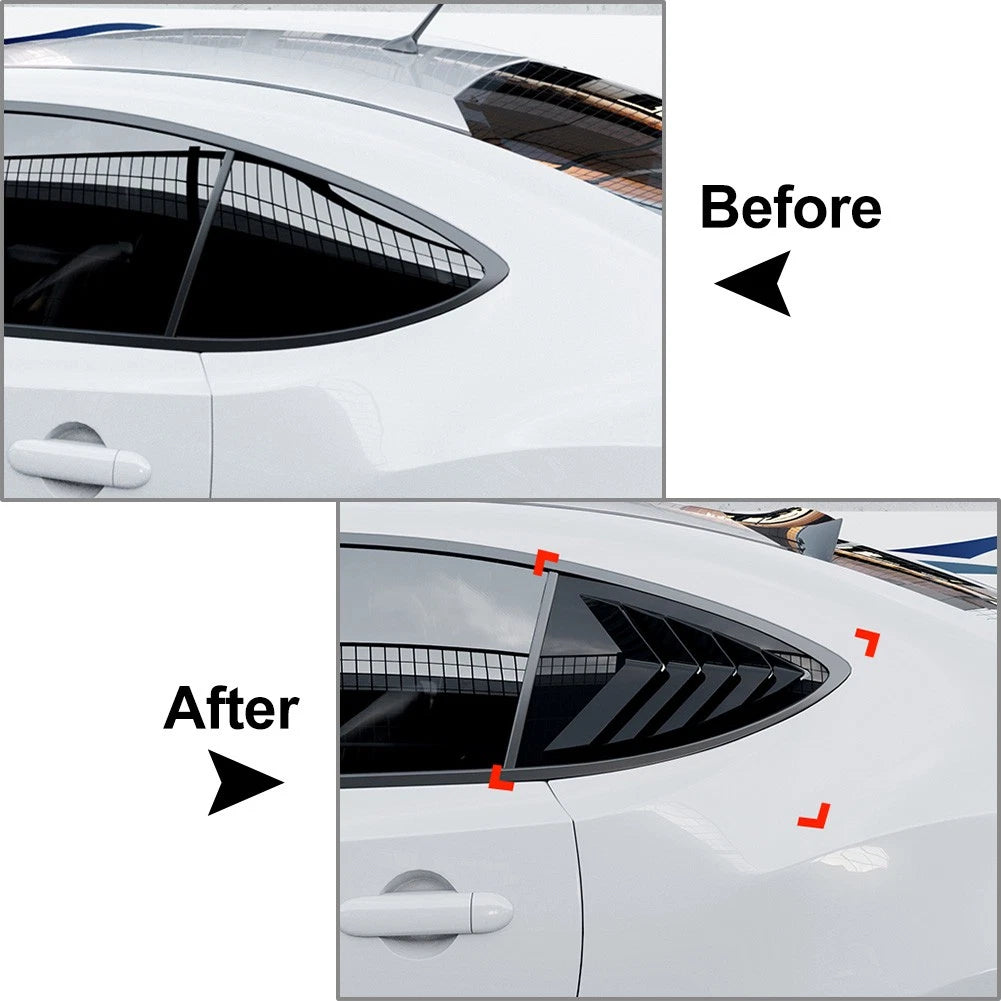 Carbon Look Rear Window Louvers Scoop Covers For Toyota GT86 For Subaru BRZ