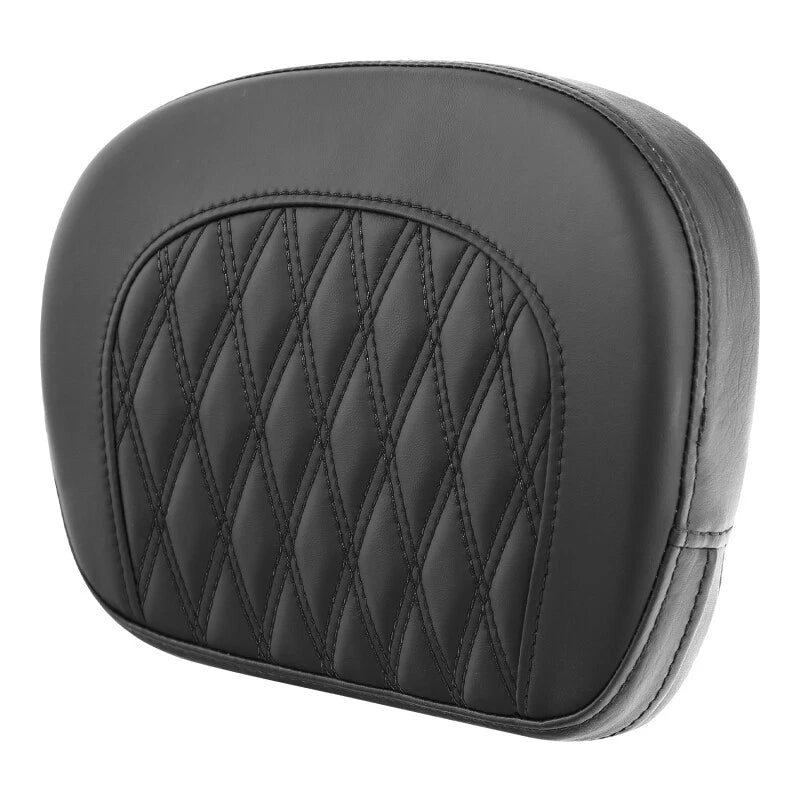 Black Sissy Bar Passenger Backrest Pad For Harley Touring Street Road Glide King