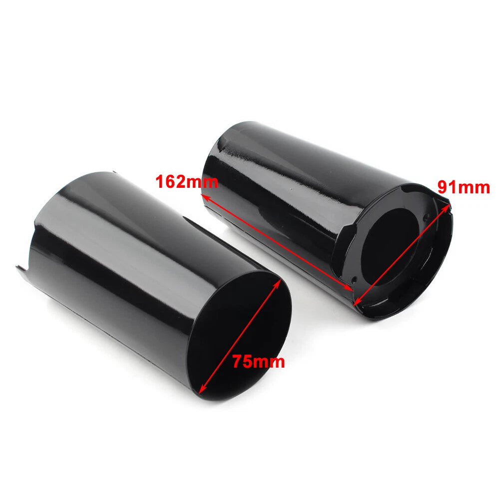 2x Fork Boot Slider Covers for Harley Touring Electra Street Tri Glide Black US