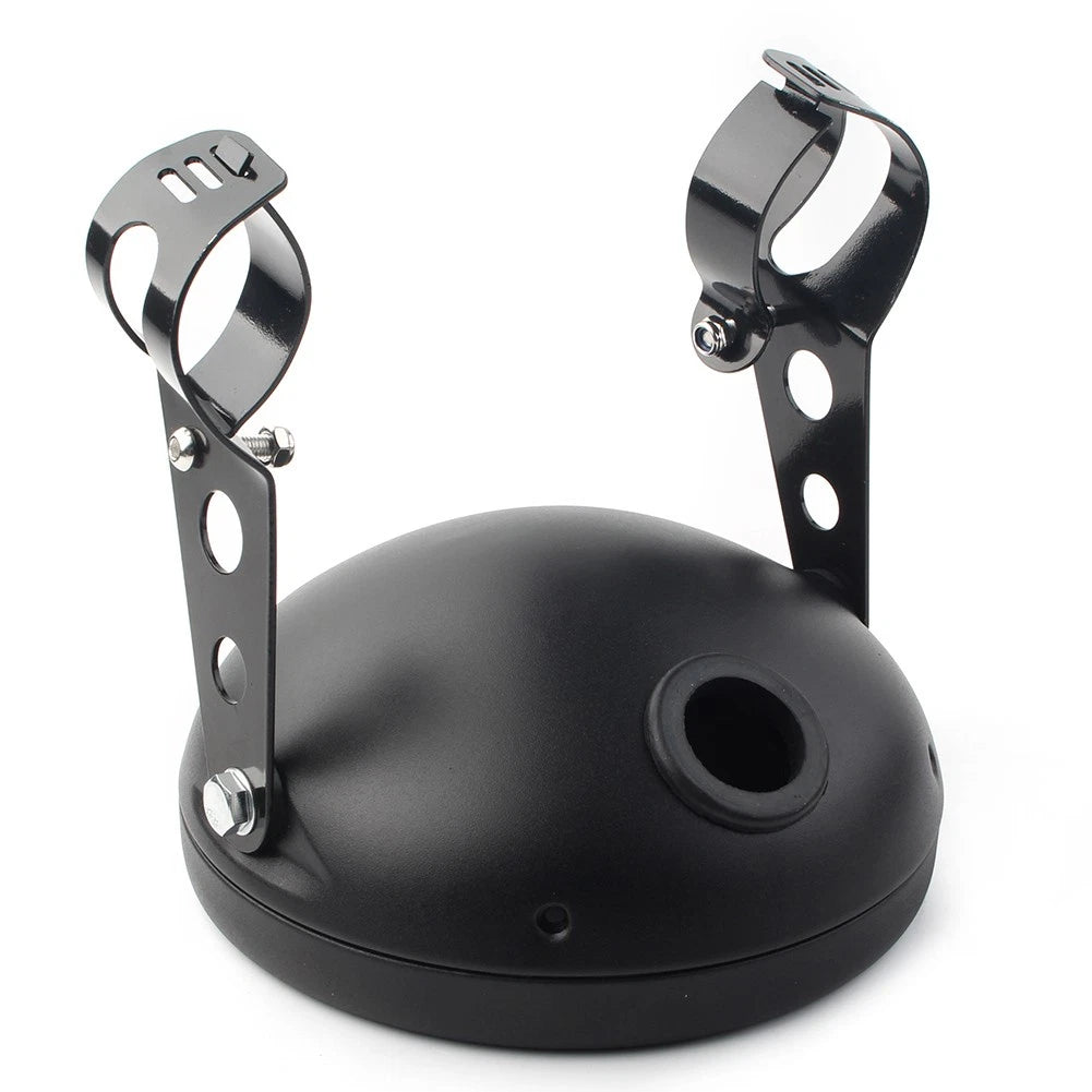 Motorcycle Matte Black Headlight 7-Inch Retro LED Headlight Shell For Harley