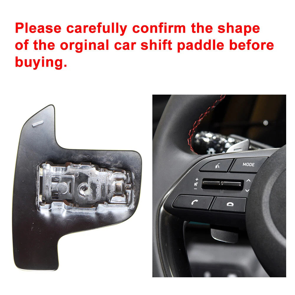 Steering Wheel Shift Paddle Shifter Extension For Hyundai Elantra Sonata Black