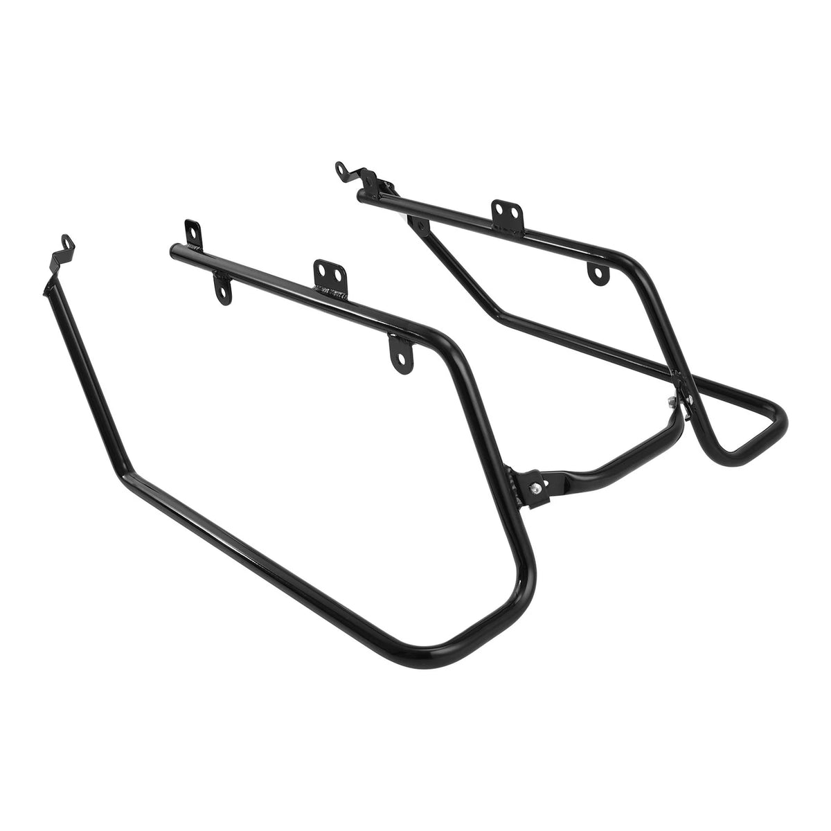 Hard Saddlebags & Conversion Brackets Kit For Harley Dyna Street Bob 08-17 Black