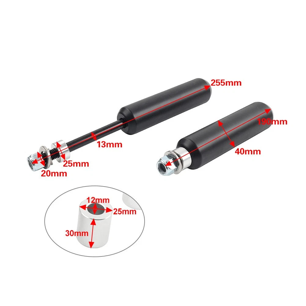 6" Left & Right Crash Bar Shock Frame Sliders Mounts For Harley Dyna 2006-2017