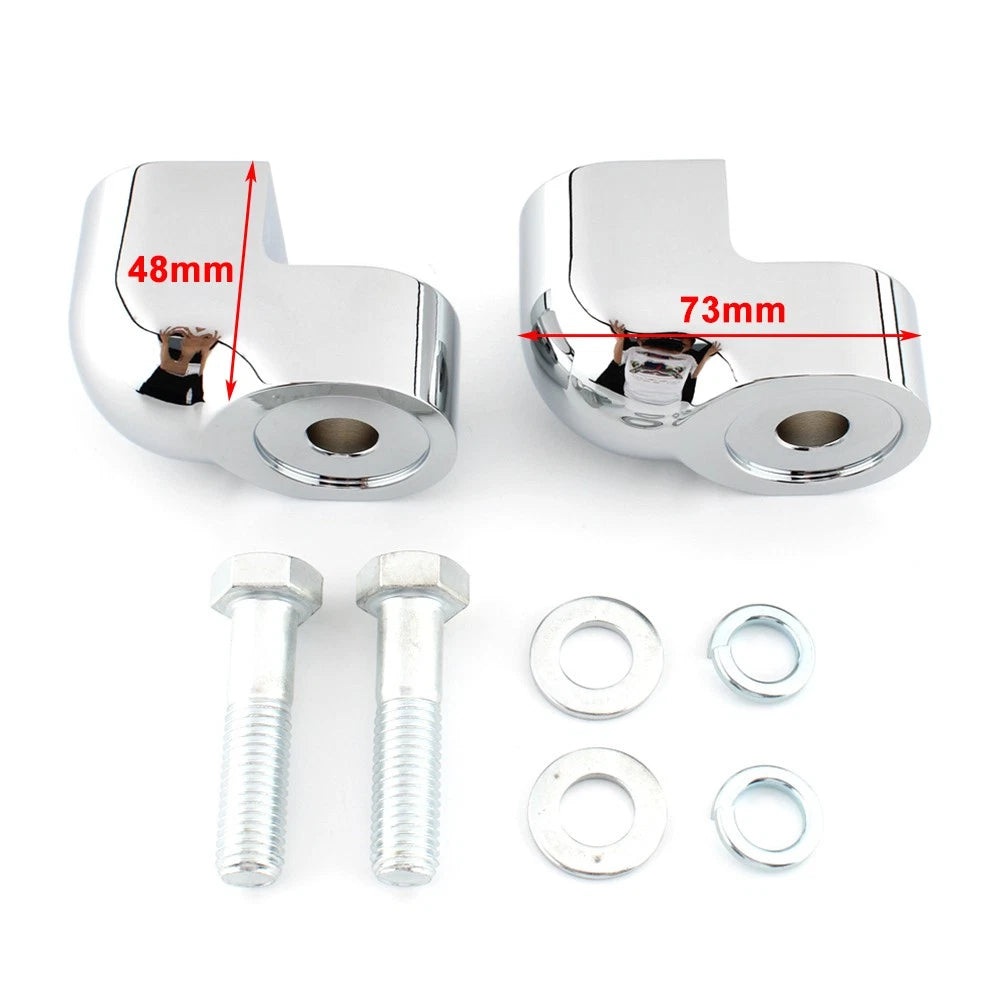 Handlebar Riser Bar Clamp Bars Kit Motorcycle For Honda VTX1300C 2004-07 Chrome