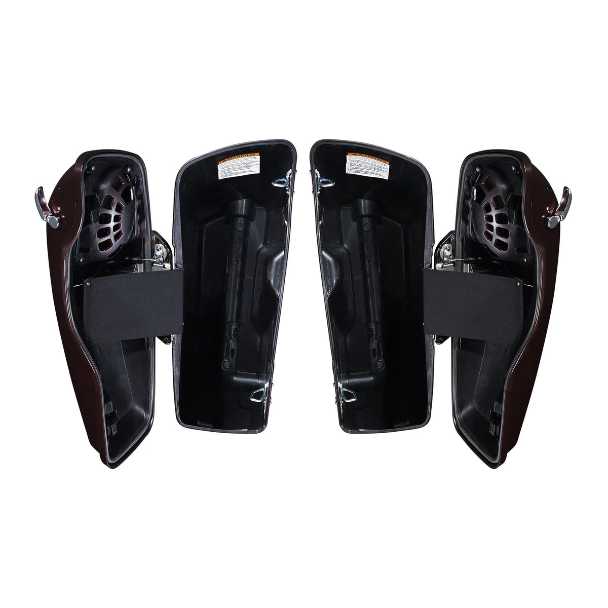4" Stretched Saddlebags For Harley Touring 2014-23 Midnight Crimson/Vivid Black