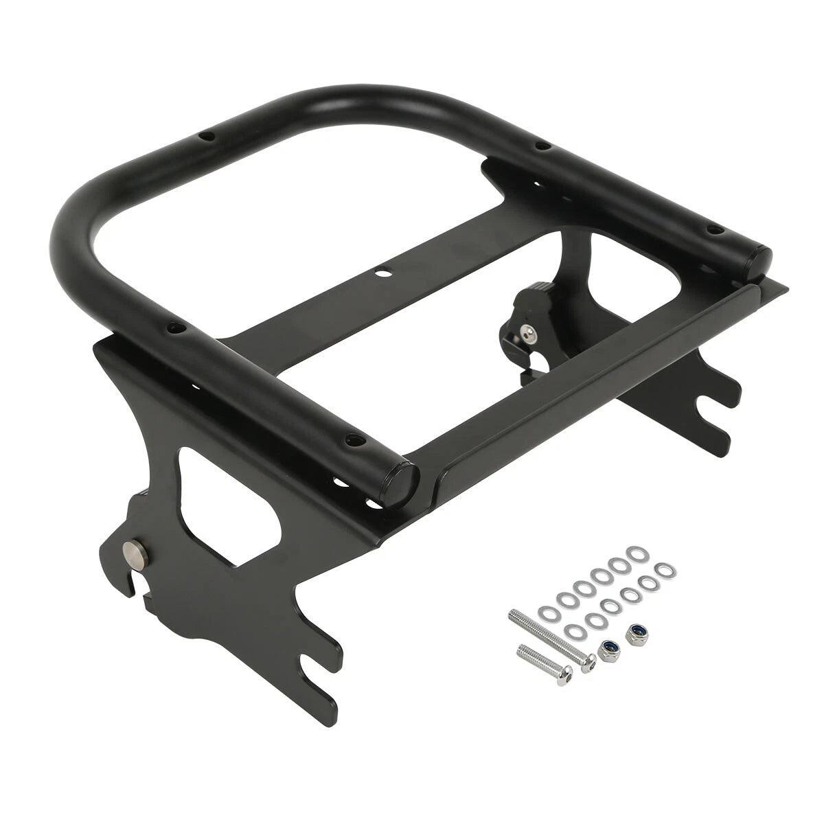 Black Chopped Trunk Rack Pad Fit For Harley Touring Street Glide 97-08