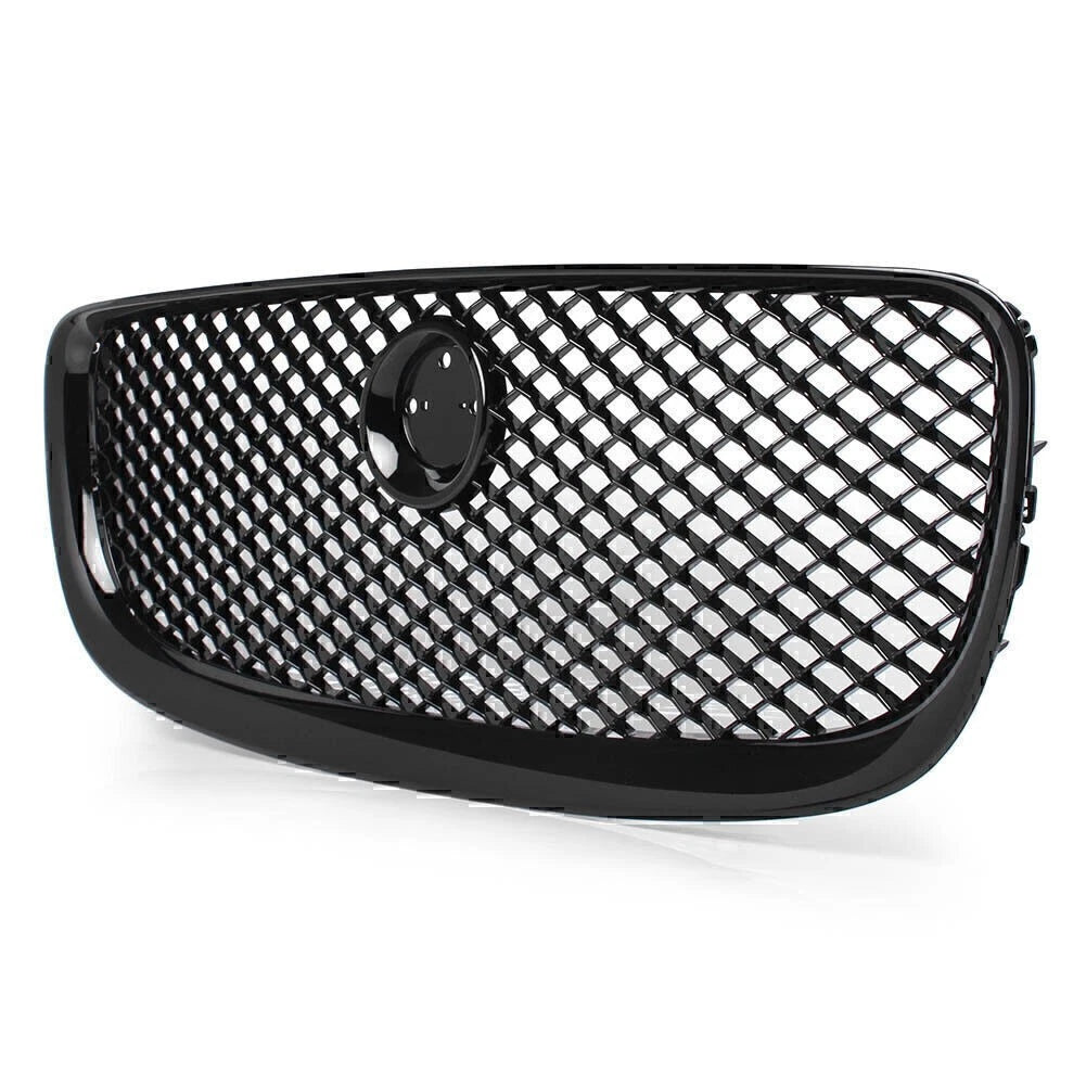 Upper Front Center Grille Mesh Fit Jaguar XJ 2010 2011 2012 2013 2014 2015 Black