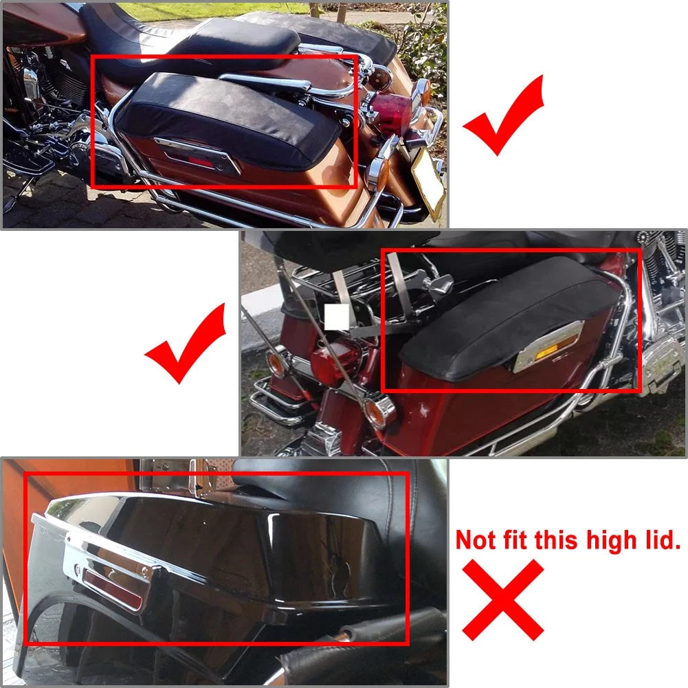 Saddlebag Lid Bra Guard Cover for Harley Touring 1993-2013 2012 Motorcycle Black