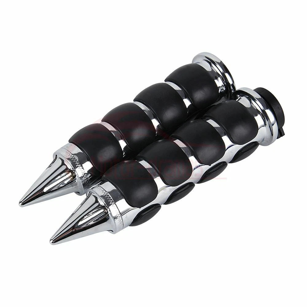 1" Chrome Motorcycle Handlebar Hand Grips Fit for Harley Chopper Bobber Cruiser