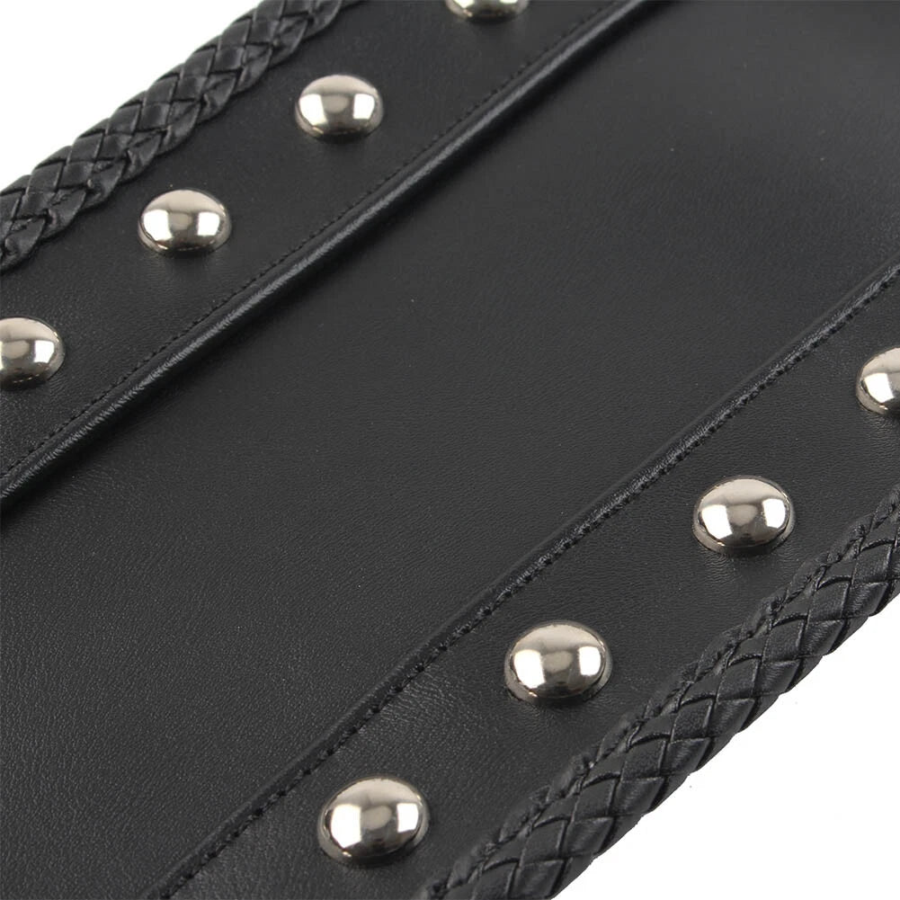 Studded Leather Rear Fender Bib Solo Seat For Harley Sportster XLH 1200 1100 883