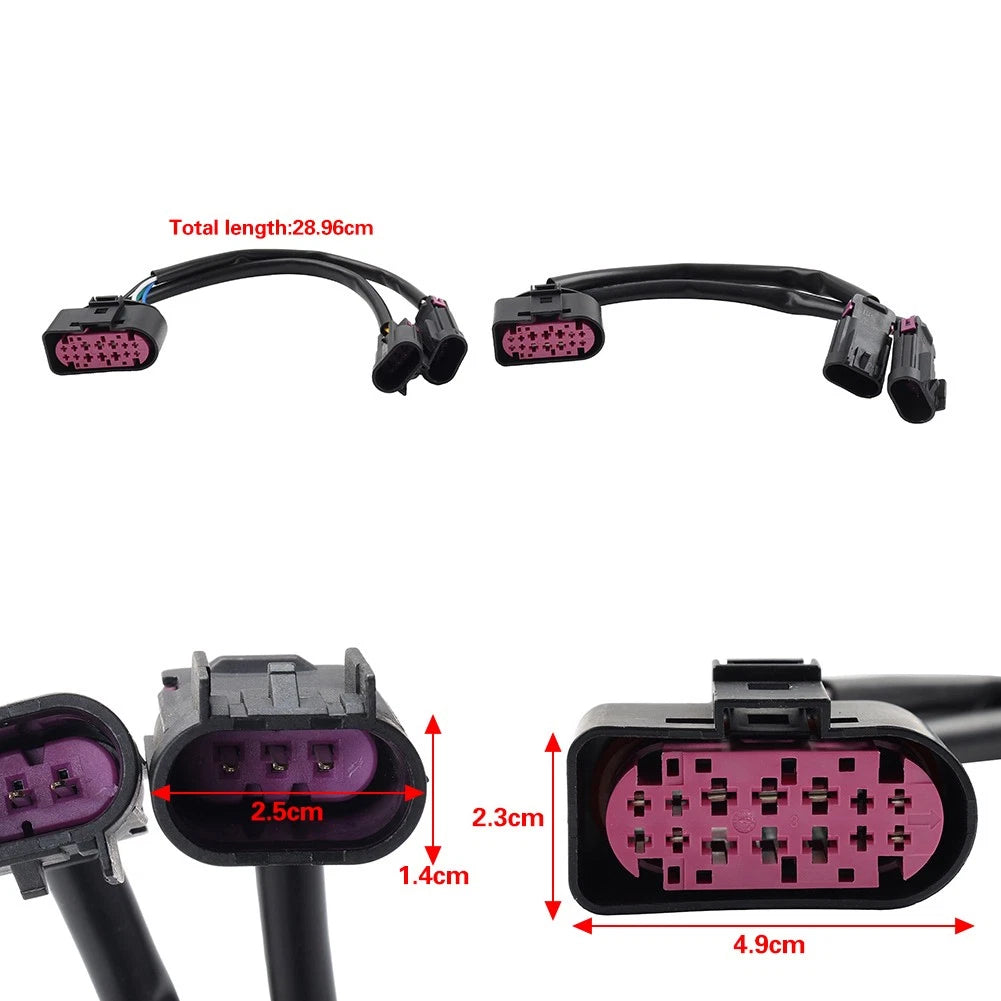 2X Quad Housing To Projector Headlight Conversion Harnesses For Dodge Ram 09-18