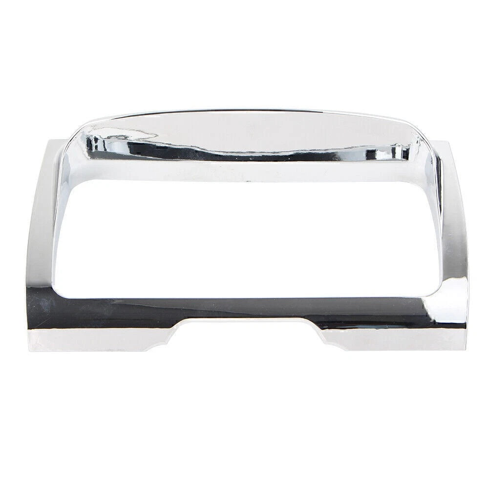 1x ABS Chrome Radio Trim Bezel Center Stereo Accent Decorative Frame For Harley