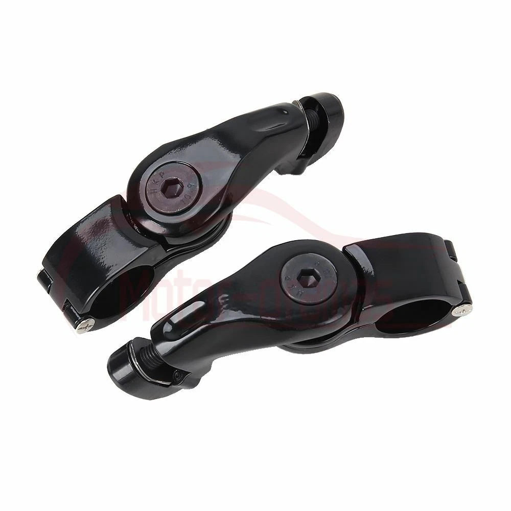 1-1/4" Short Highway Engine Guard Foot Pegs Footrests Mount Clamps For Touring