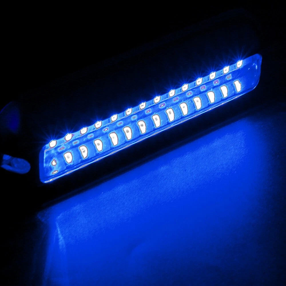 2PCS Blue 42LED Marine Boat Transom Lights Stainless Steel Underwater Pontoon