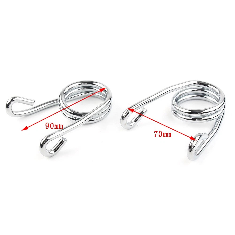 Torsion Type Solo Seat Springs for Harley Chopper Bobber XS Old School Silver