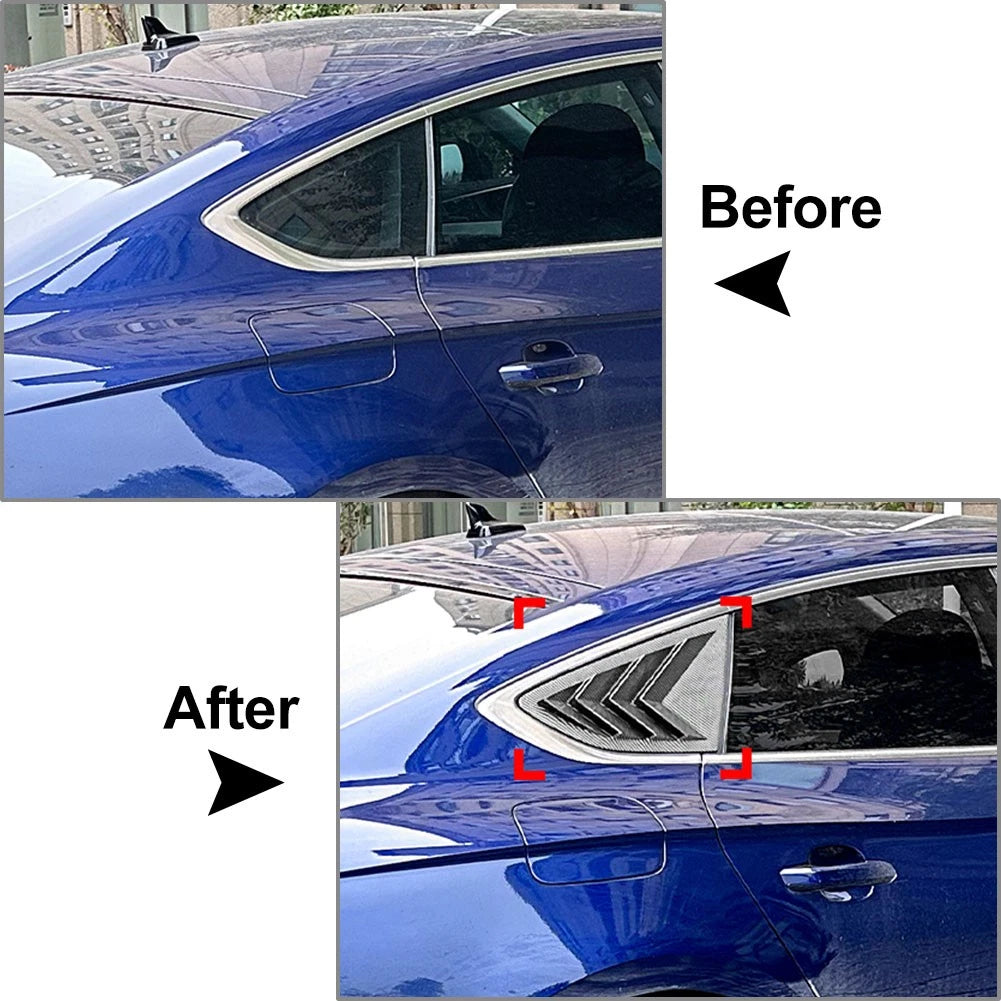 Glossy Rear Window Vent Shutter Louver Cover For Audi A5 S5 F5 Sportback 2017-24