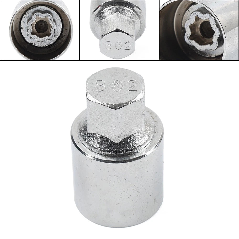 Sliver Anti-theft Wheel Bolt Lock Nut Key For Jeep Renegade Cherokee For Dodge