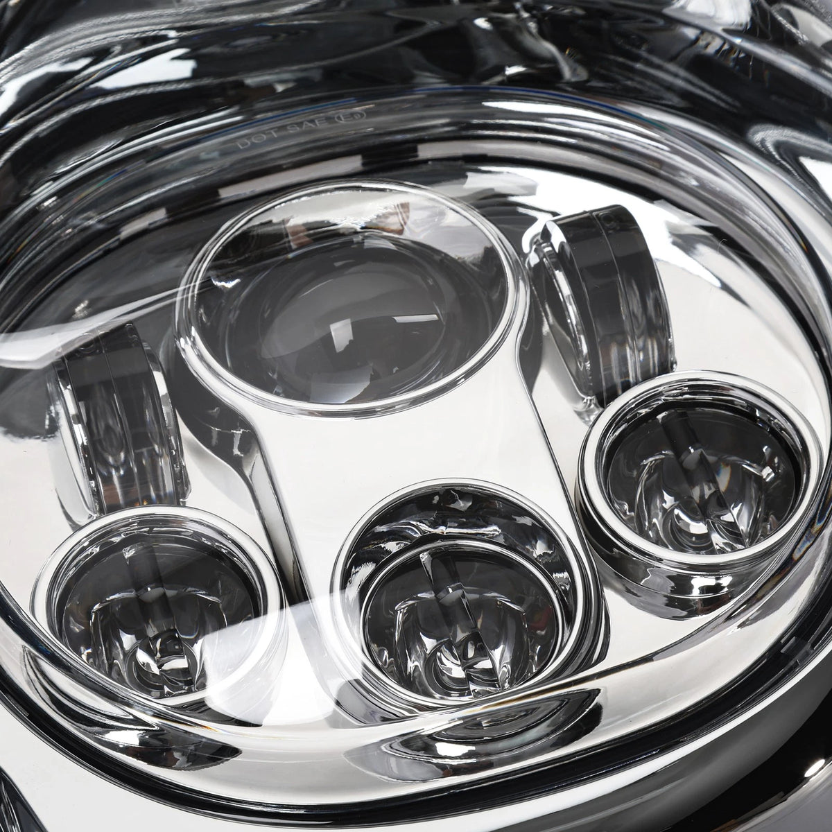 5.75" Dual LED Headlight Lamp Projector Fit For Harley Road Glide 1998-2013 2012