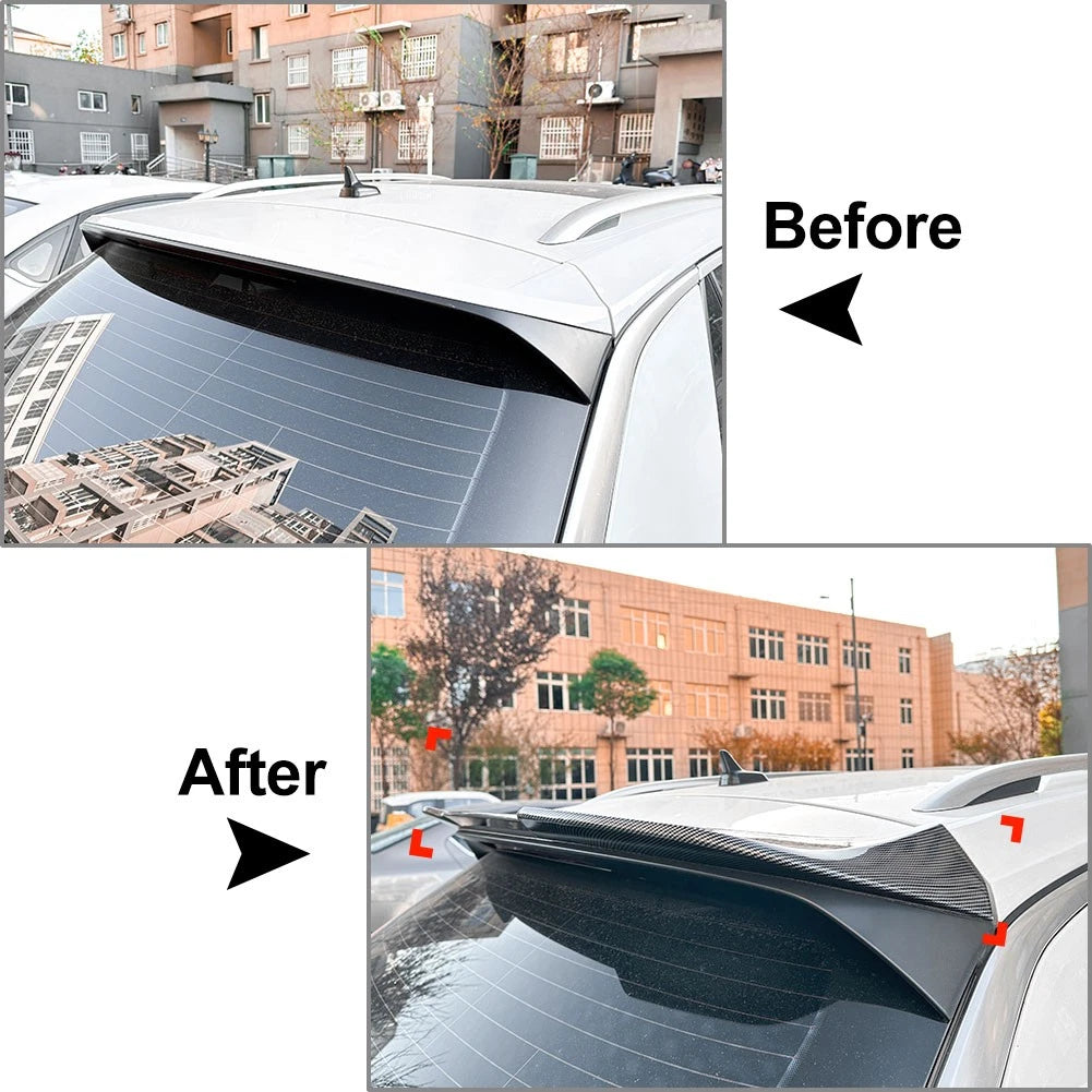 Rear Trunk Spoiler Lip Roof Wing For VW T-Roc 2017-2024 Glossy Black