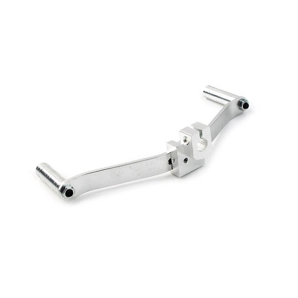 Motorcycle Dual Way Gear Shift Lever Footrest Pedal Shifter Silver Aluminum 1PC