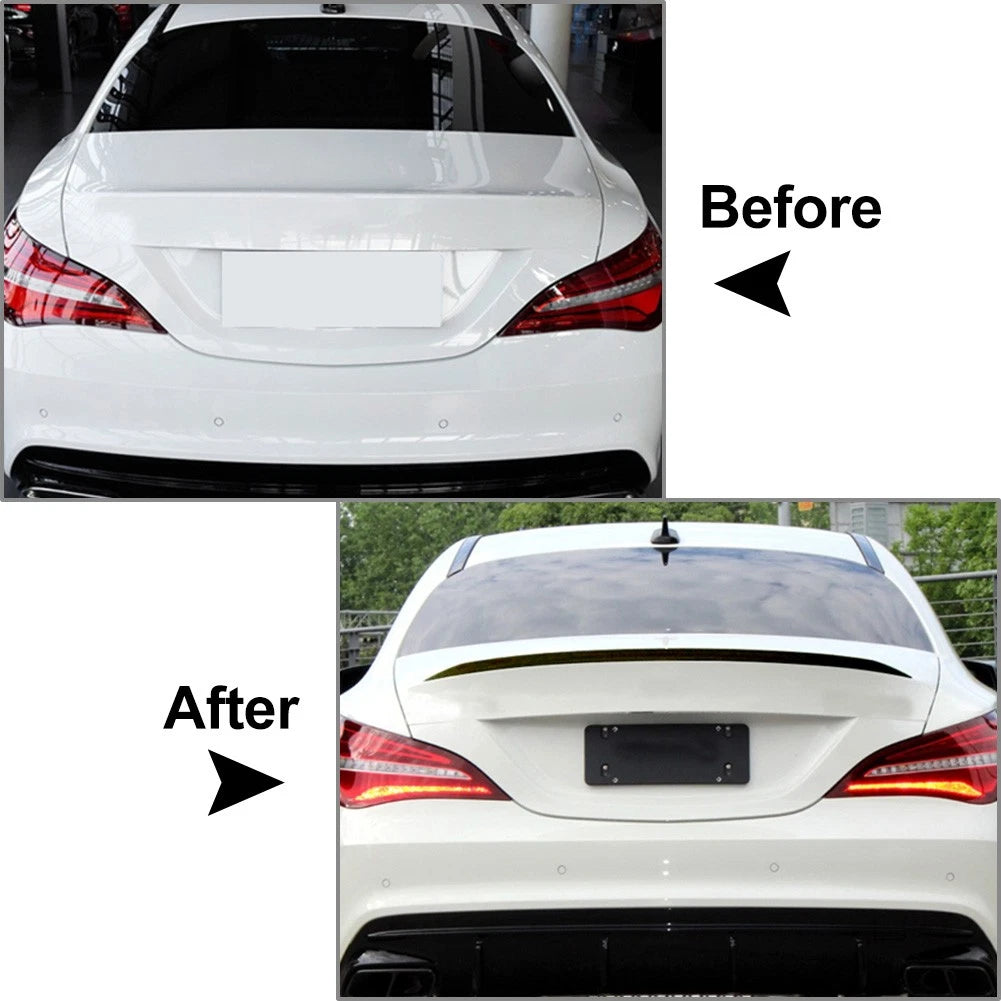 Rear Trunk Lid Spoiler Wing For Benz CLA Class C117 CLA200 260 13-19 Carbon