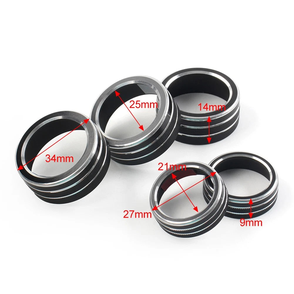 Control Switch Knob Ring Cover Trim For Honda Accord 10th Generation 18-22 Black