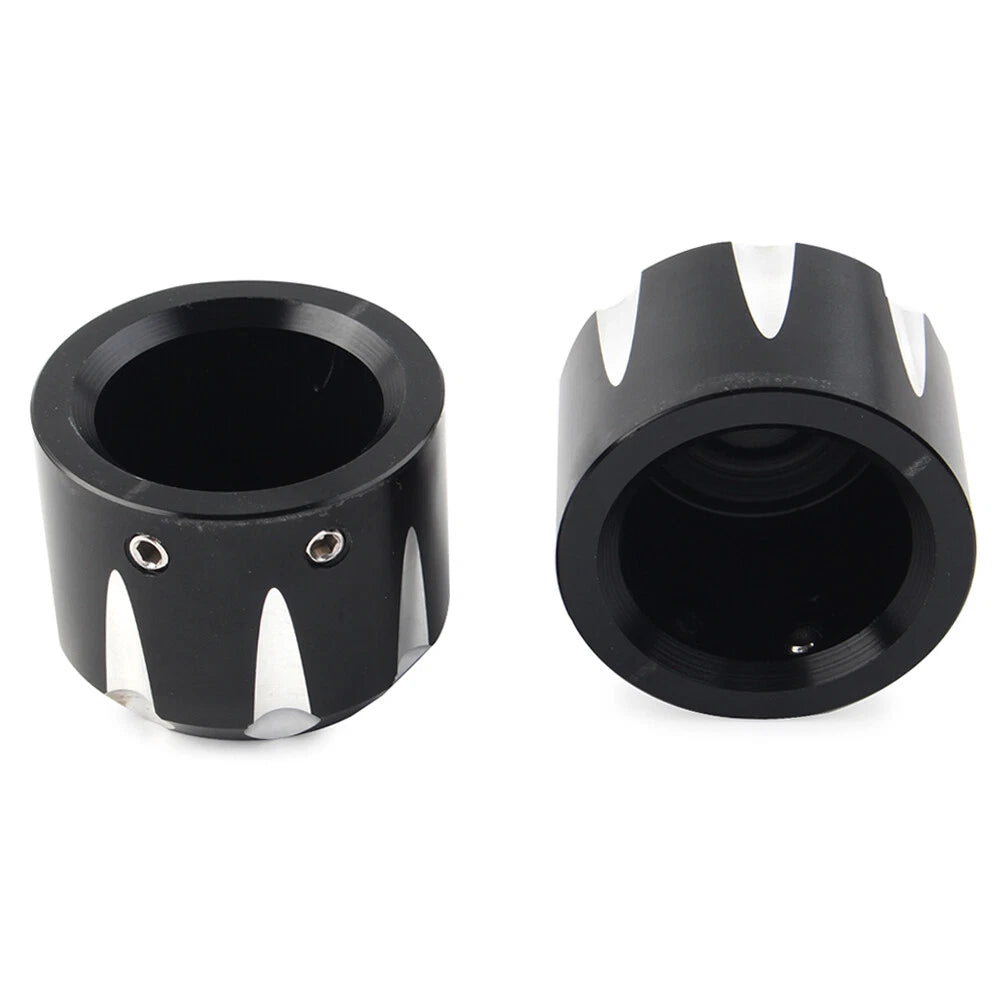 CNC Front Axle Nut Cover Cap Black For Harley Touring Road King Electra Glide US