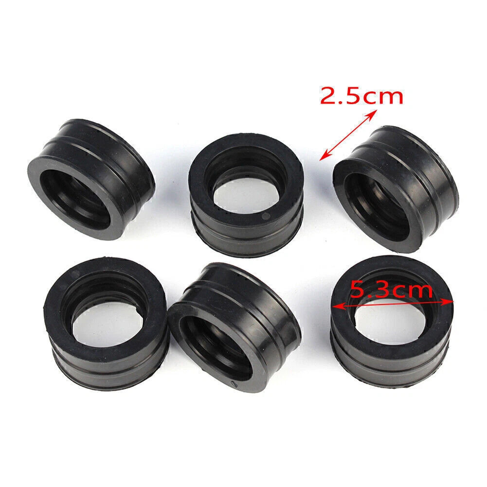 For 6Pcs HONDA CBX1000 1979-1980 Motorcycle Carburetor Intake Manifold Boot