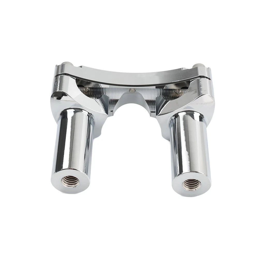 3.5" Straight Handlebar Riser & Top Clamp Chrome For Harley Dyna Tour Road Glide