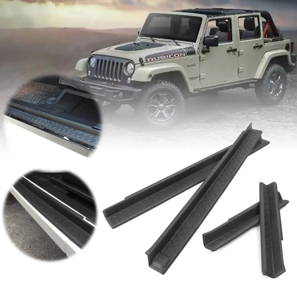 Door Sill Protector Scuff Plate Entry Guards For Jeep Wrangler JK 2007-2017 4PCS