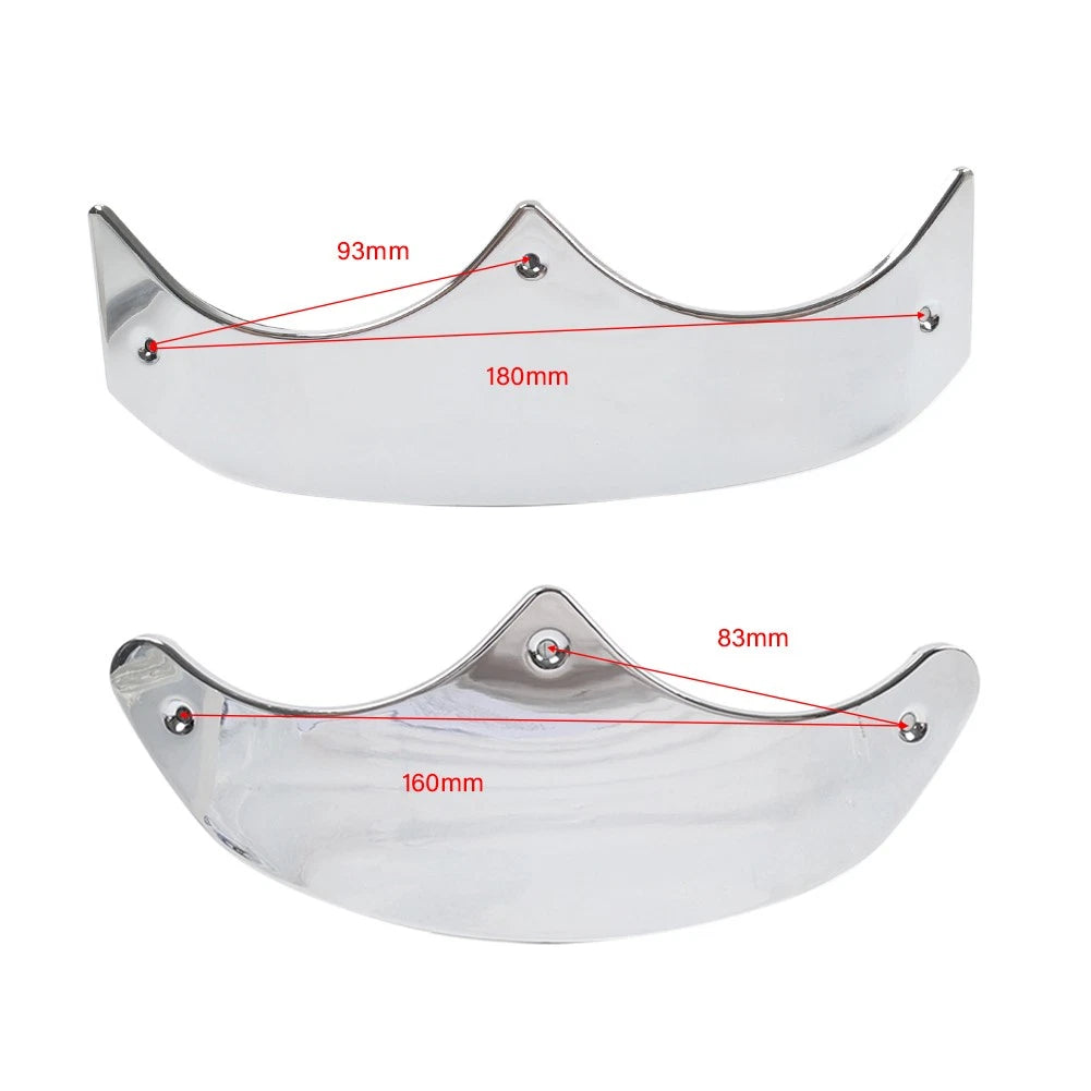 Front Rear Mudguard Tip Edge Trim Chrome For Harley Fat Boy FLSTF 89-06