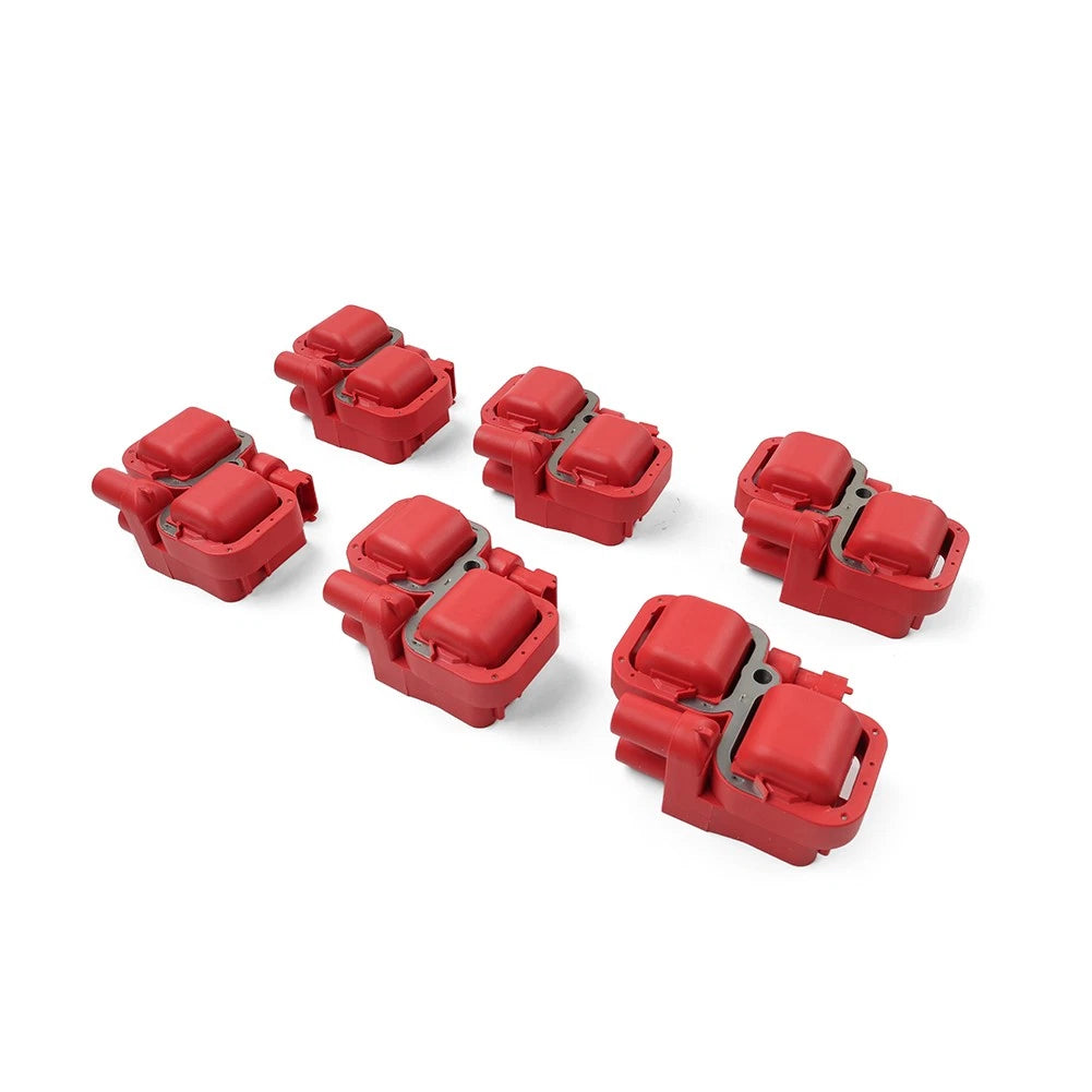 6x Ignition Coil Pack UF359 For Benz E320 ML320 C280 C240 S430 SL500 CLK320 Red