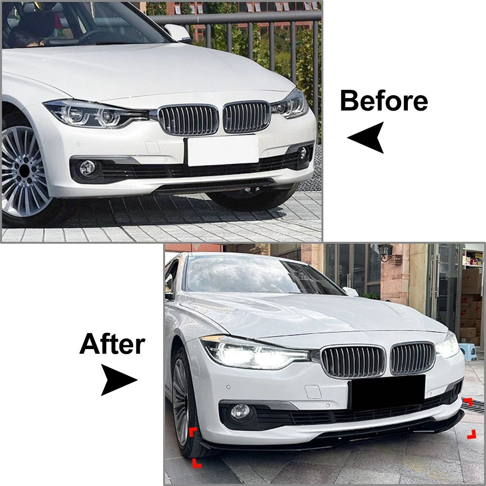 Front Bumper Lip Splitter Body Kit For BMW 3 Series F30 F31 Base Sedan 2013-2019