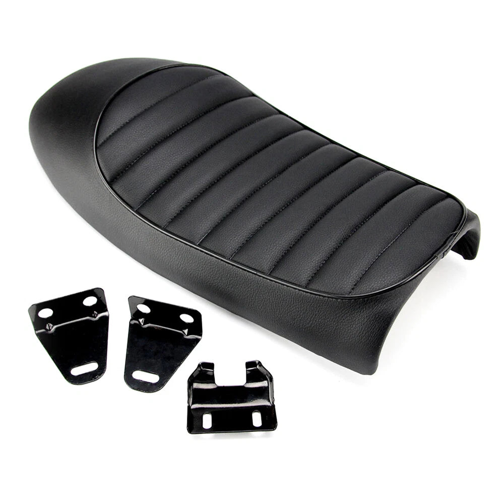 Motorcycle Cafe Racer Seat Flat Brat Hump Saddle Fit For Honda Suzuki Yamaha