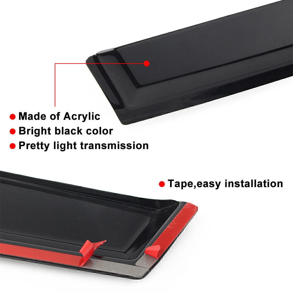 Sun Visor Window Rain Guards Vent Shade For 2006-11 Honda Civic Sedan Smoke US