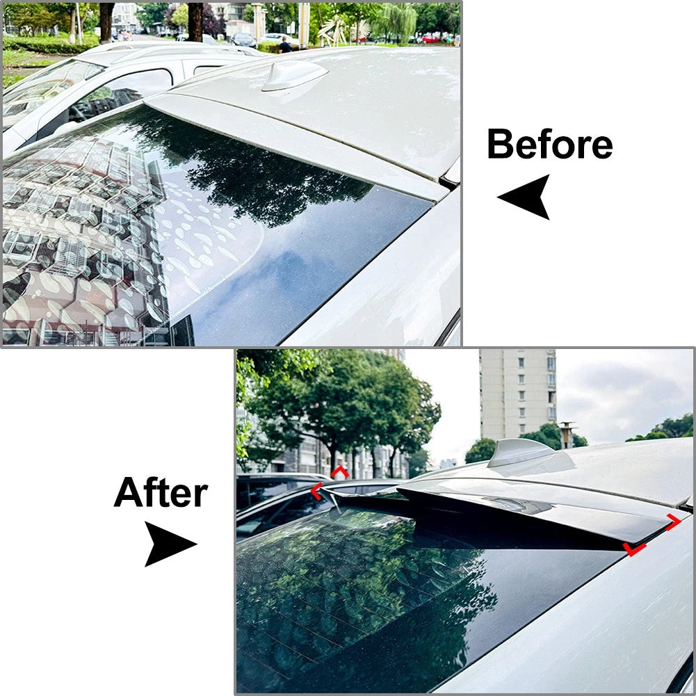 Carbon Fiber Look Rear Roof Spoiler Wing Lip Air Deflector For BMW X4 F26 14-18