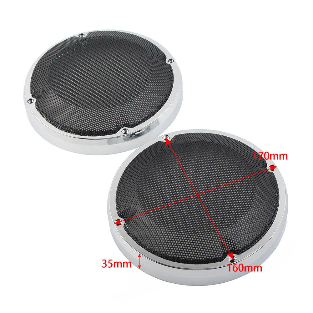 6.5" Saddlebag Lid Speaker Grill Cover Fit Harley Touring Electra Glibe 83-20 85