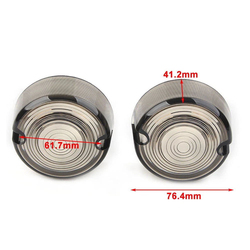 SmokenTurn Signal Lens Cover for Harley Dyna FXD FXR Sportster XLH 883 1200 FXST