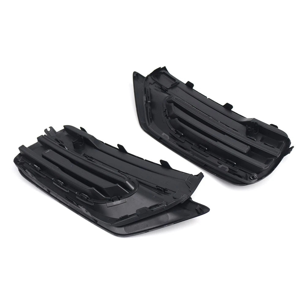 Front Bumper Fog Light Grille Glossy Black For Volvo XC90 2020-2024