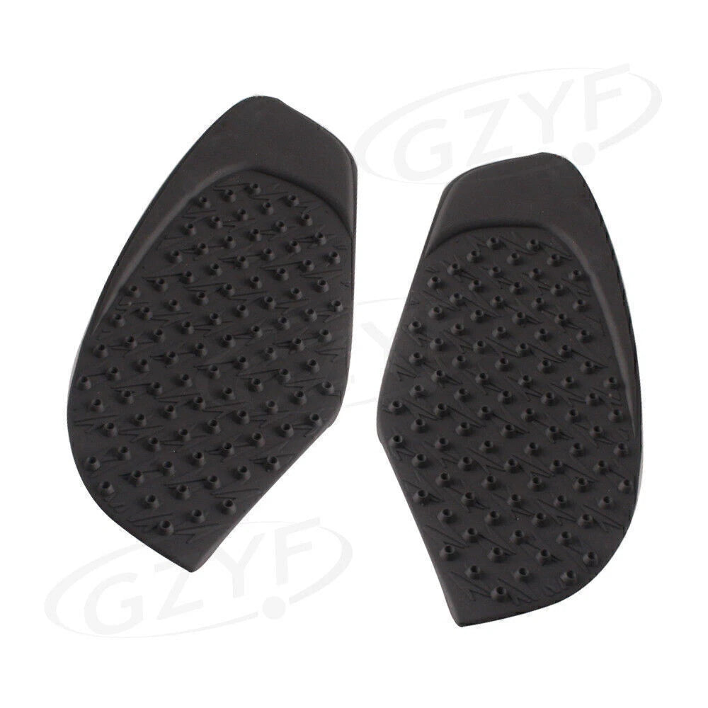 2x Tank Traction Side Pad Gas Knee Grip Decal Black Fit Yamaha YZF R6 2008-2015