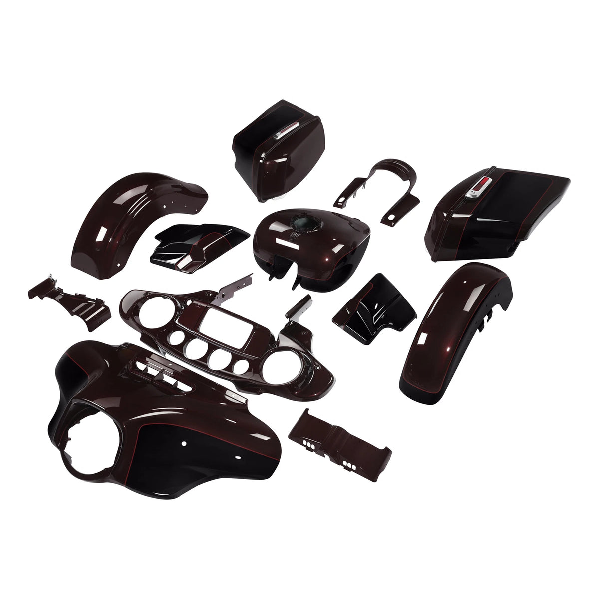 Fairing Bodywork Fit For Harley Street Glide 14-Up Midnight Crimson/Vivid Black