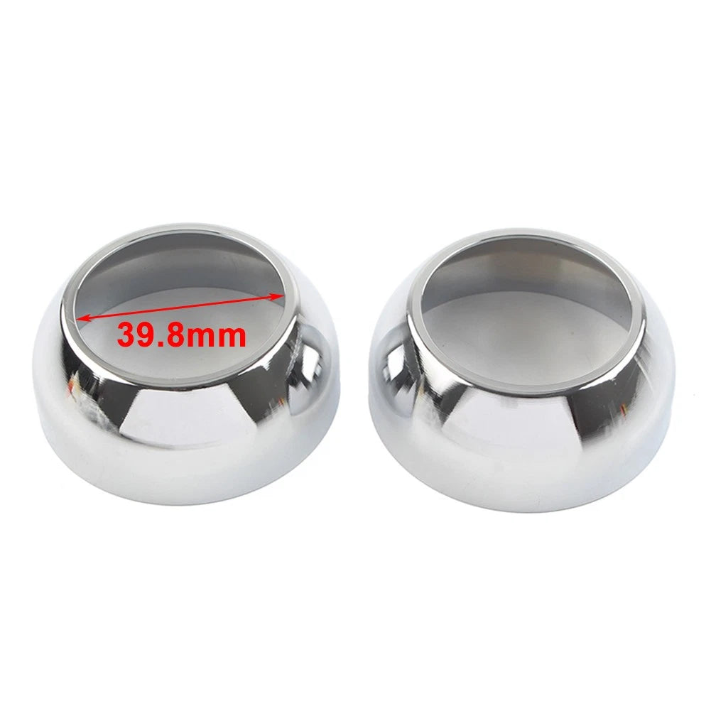 US Chrome Front Fork Boot Cap Covers 39mm For Harley Sportster Dyna FXR FXD us