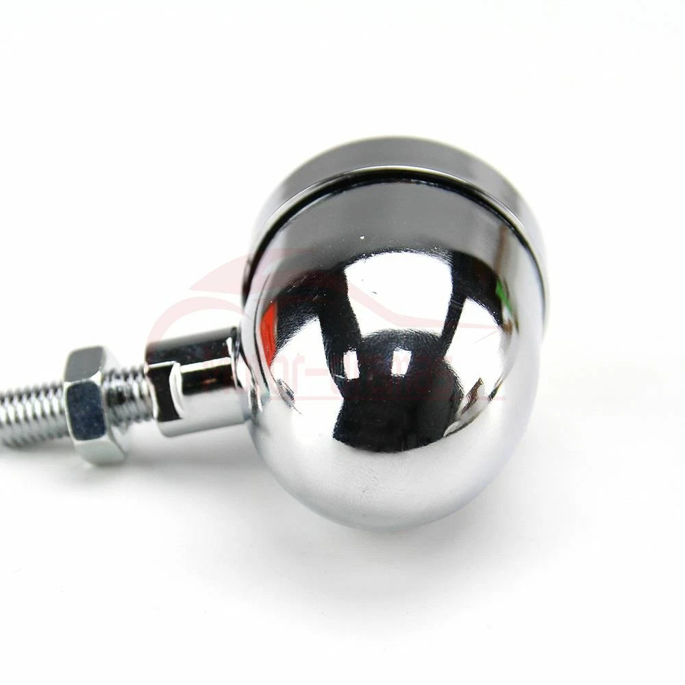 2x Chrome Motorcycle Bullet Turn Signal Amber Light Indicators Blinker Universal