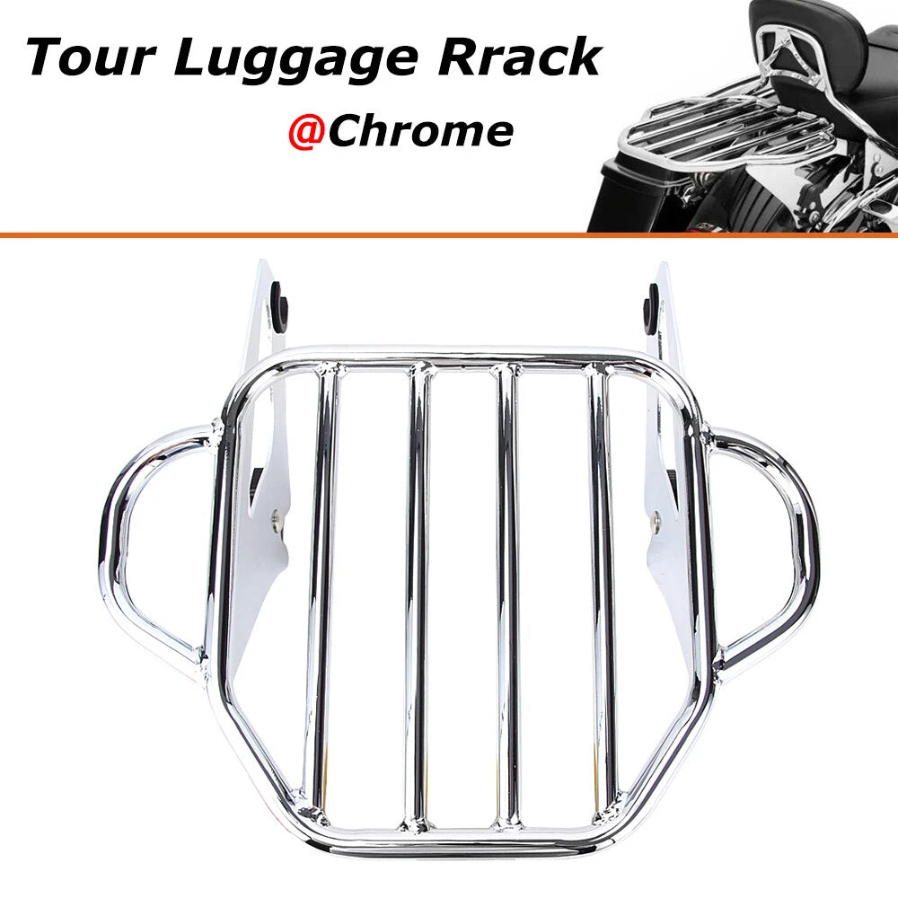 Detachable 2-Up Luggage Rack For Harley Touring Road King Electra Glide 2009-22