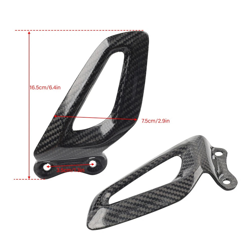 Carbon Fiber Rearset Footrest Plate Heel Guard For BMW S1000RR19-24 M1000RR 21+