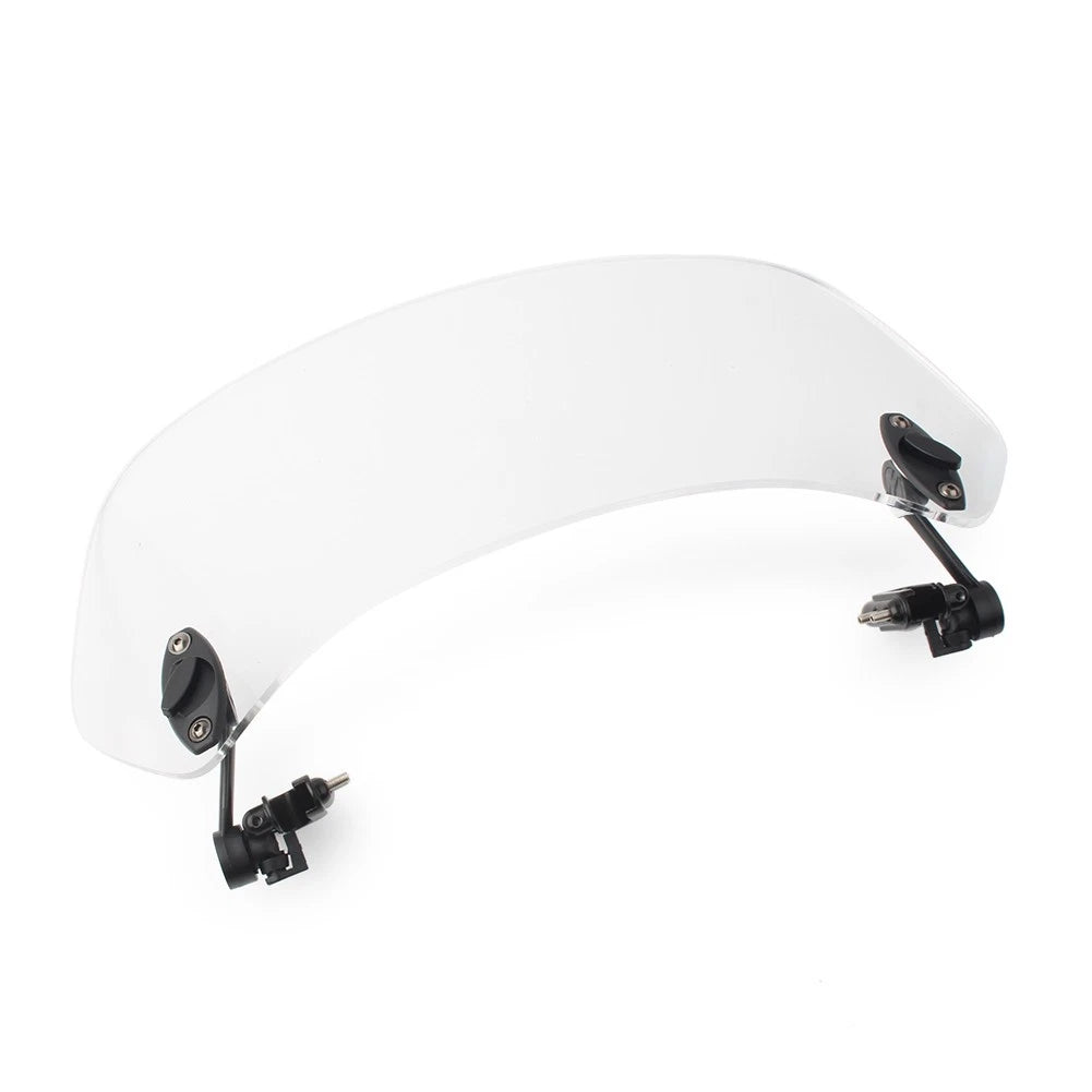Adjustable Windshield Clip On Extension Spoiler Wind Deflector For Motorcycle