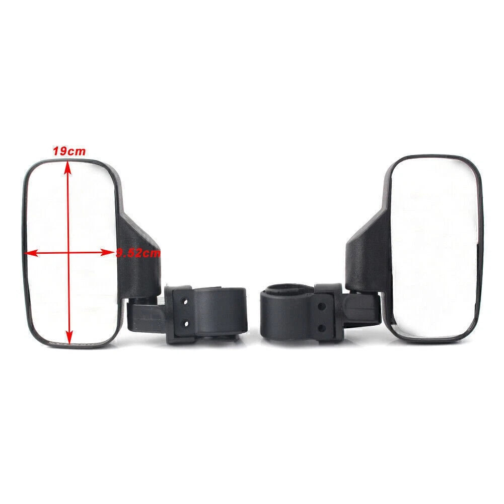 Rear View Mirror Side Mirrors 1.75" 2" Roll Bar For Polaris RZR For Yamaha UTV