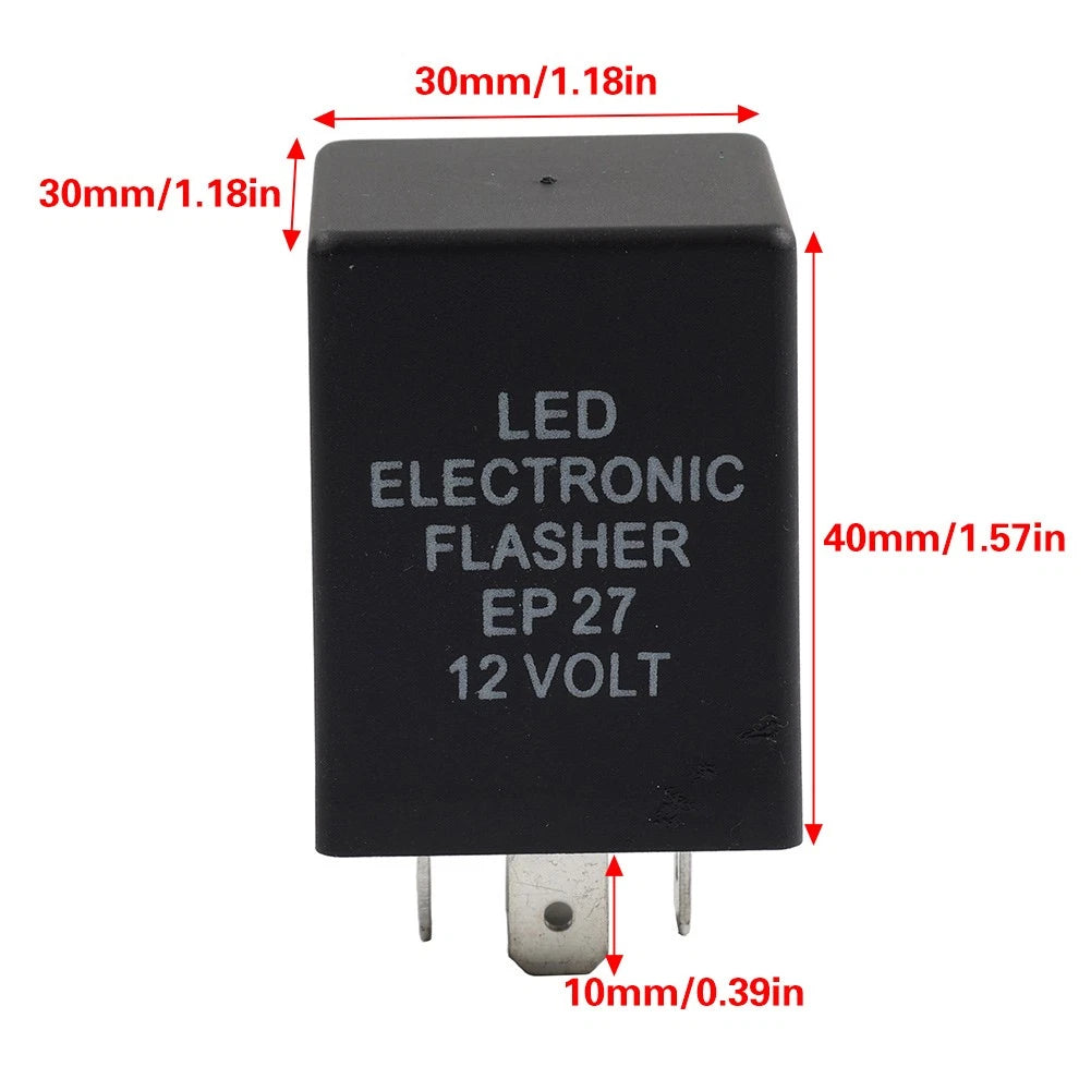 5-Pin EP27 FL27 LED Flasher Relay Fix For LED Turn Signal Lamps Hyper Flash